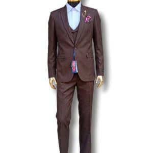 3 Piece Suit for Men (Brown)