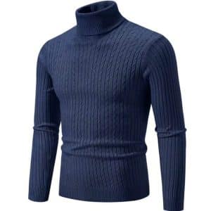 Polo Necks for Men Navy Blue