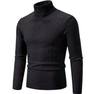 Polo Necks for Men (Black)